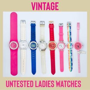 8 Used Untested Assorted Ladies Watch Lot / Bundle